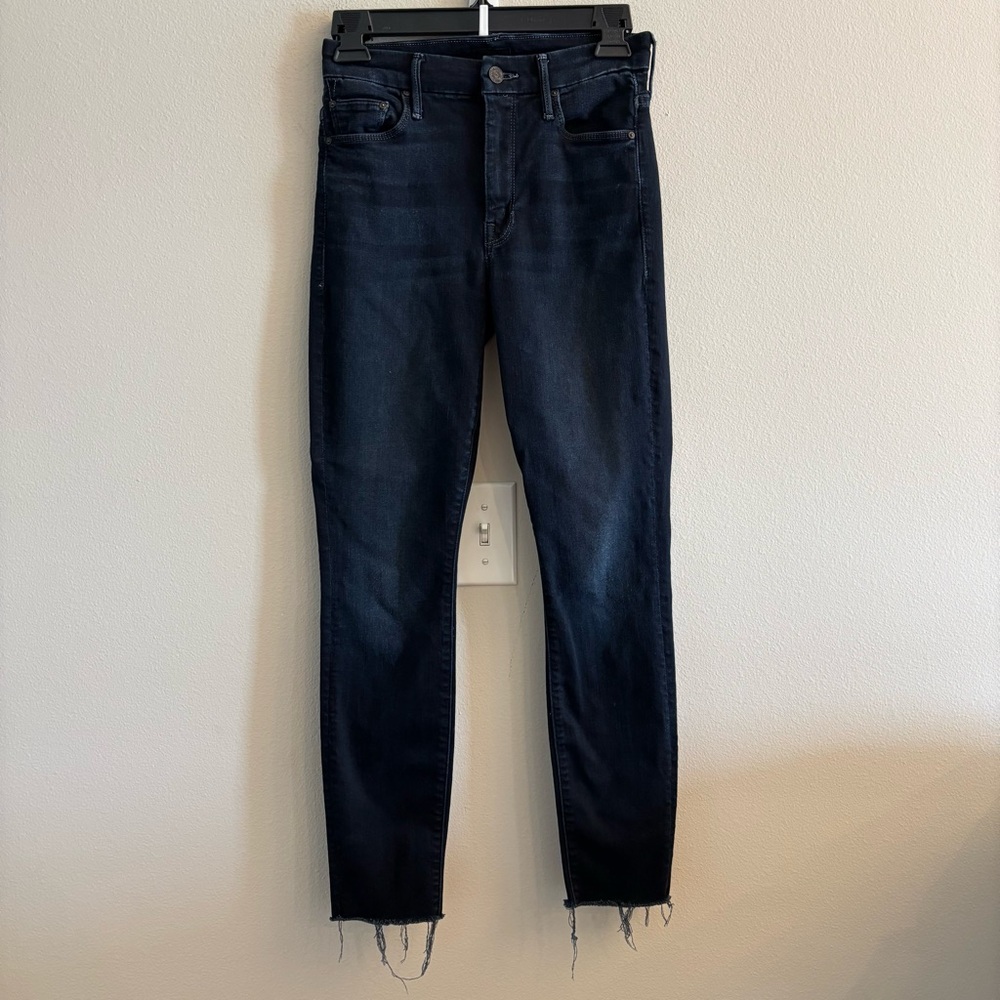 Mother Jeans Womens 24 High Waisted Looker Ankle Fray Last Call Denim